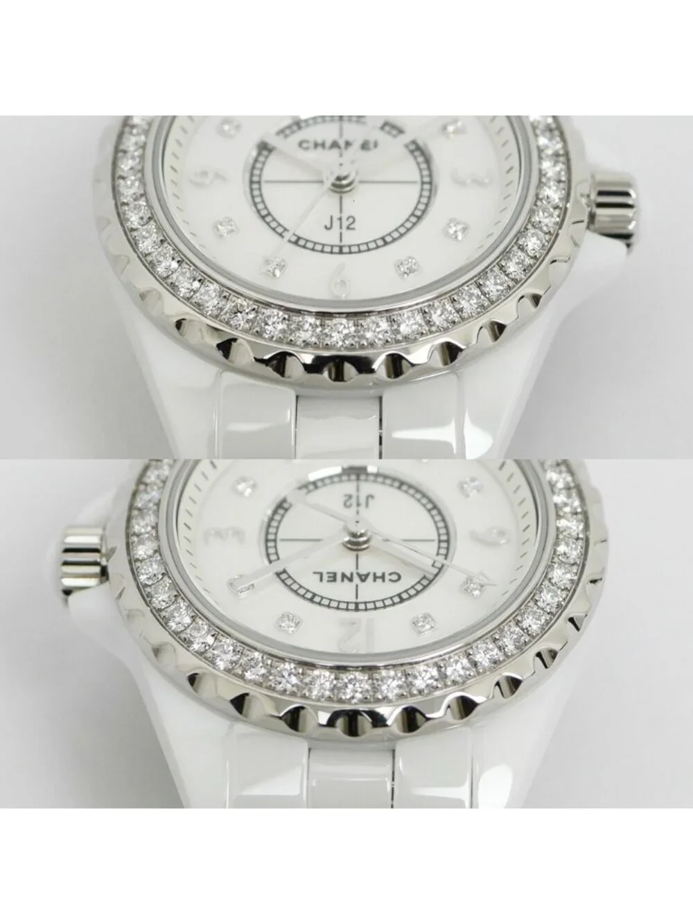 Chanel 29 White Diamond Bezel Ceramic Quartz Watch